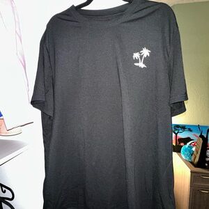 NFINITY Black T-Shirt with Palm Tree Design